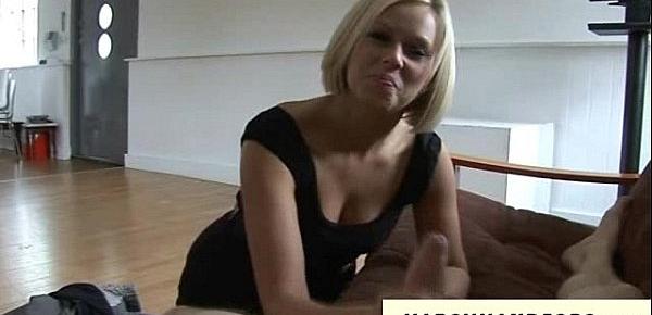  Classy blonde slaps dick quite harsh